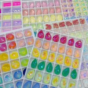 1 Tray Mocha K9 Crystal Nail Art Accessories Glass Rhinestone Sparkling Phone Case Beading DIY Decoration