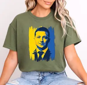 Volodymyr Zelensky Shirt  Support Ukraine Shirt  Stand With Zelenskyy Cotton Top Classic