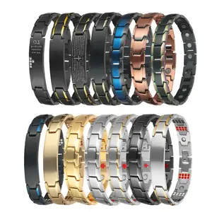 Men’s Titanium Steel Stainless Steel Bracelet,Detachable Fade-Resistant,Magnetic Stone Energy Jewelry