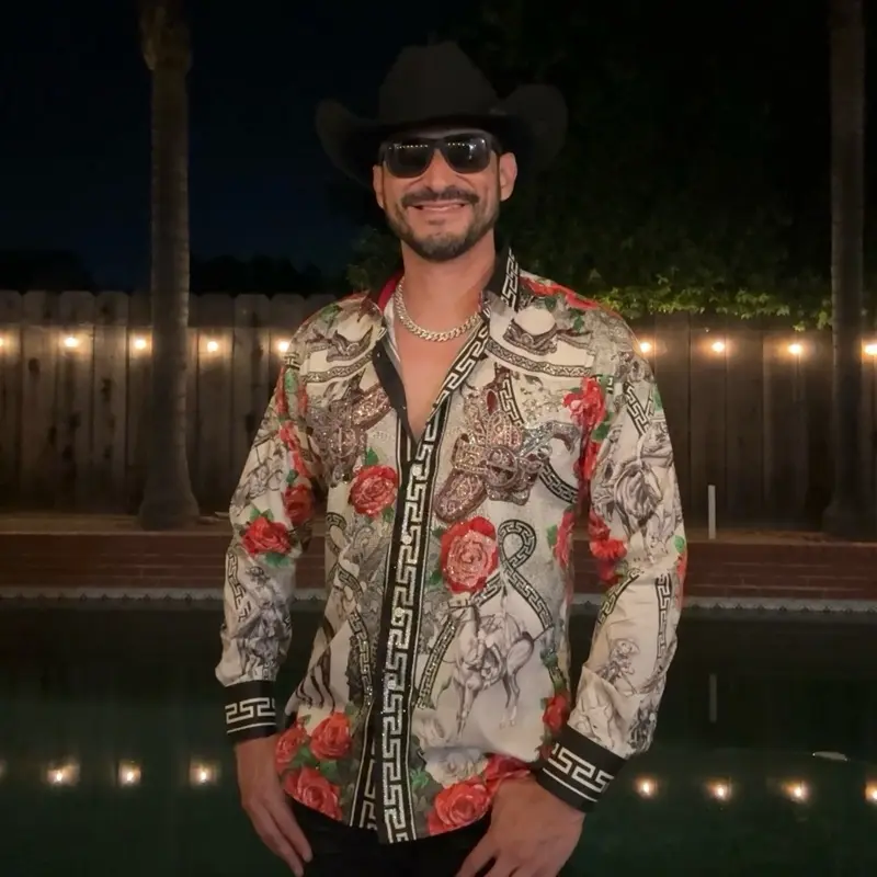 Charro Rhinestone Long Sleeve Shirt