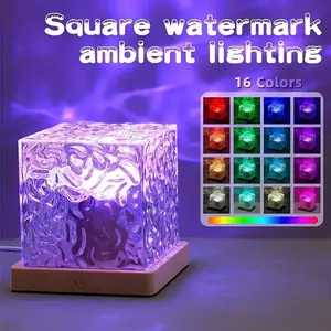 16 Color Arctic Light Projection Night Lamp, Led Atmosphere Lamp, Touch/radio Control, USB Wave Projector, Valentine's Day Decor, Room Decoration, Bedroom Gift, Cozy Lighting