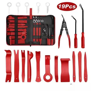 19PCS Auto Interior Disassembly Tool Trim Pry Removal Tool Car Removal Tool Kit Door Panel Radio Stereo Audio Dash Terminal Repair Kit metal scraper fathersdaygiftideas