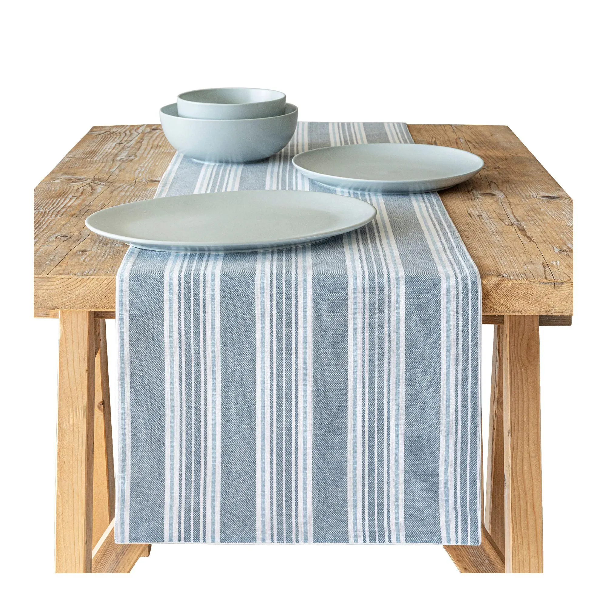 over&back Woven Striped Table Runner - Machine Washable over&back Woven Striped Table Runner - Machine Washable