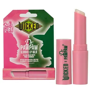 Wicked x Dr PawPaw Glimmer Lip Balm, Shimmer Tinted Lip Balm for Women - 0.1 oz Lip Volumizer for Fuller Lips