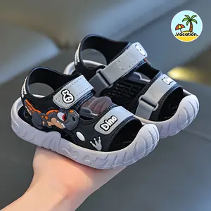 Cool Summer Sandals for Boys Featuring Stylish Dinosaur Designs, Perfect for Students And Comfortable for The Beach