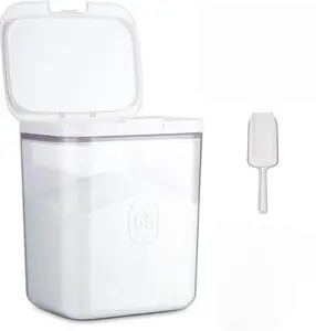 Laundry Pods Container,Clear Laundry Room Organization Containers,Large Laundry Detergent Powder Storage Containers with Pop-Up Lids & Scoop and Measuring Cup Boxes Organiser Pet Silicone Transparent jar