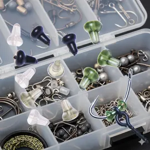 High-Strength Fishing Stopper Bead Kit Buoyant Lure Bobber Anti-Rust Tackle Combo for Pit Wild Lake River Multi Fishing Universal Fishing Tool Set