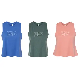 Fearlessly Faithful Cropped Racerback Tanks!!