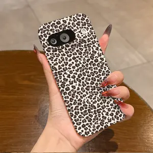 Ins White Leopard Phone Case Casing Suitable For Google Pixel 10 9 9A 8 8A 7 7A Pro XL 5G Lens Protection Anti-Shock Hard PC Back Cover