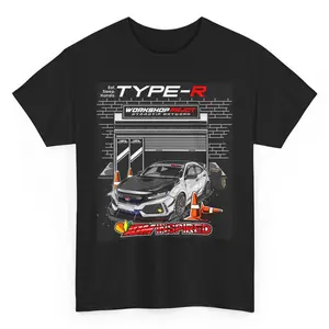 Vintage Type R Civic JDM Car Graphic Tee Street Racing Motorsport T-Shirt Hoodie Sweatshirt