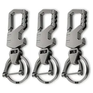 3pcs Heavy Duty Keychain Opener with 2 Keyrings Car Keychains, Multifunctional Toolbox for Men,Car Keychains