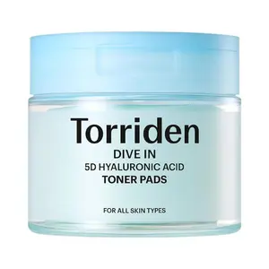 Torriden  DIVE IN 5D Hyaluronic Acid Toner Pads for Deep Hydration & Exfoliation Matte Flawless