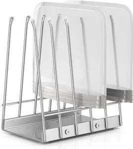 Josmimic Minimalist Scratch-Resistant Stainless Steel Kitchen Organiser - Reusable Plastic Bag Drying Rack for Ziplock, Silicone Bags, Beauty Products, Silver Metal Box