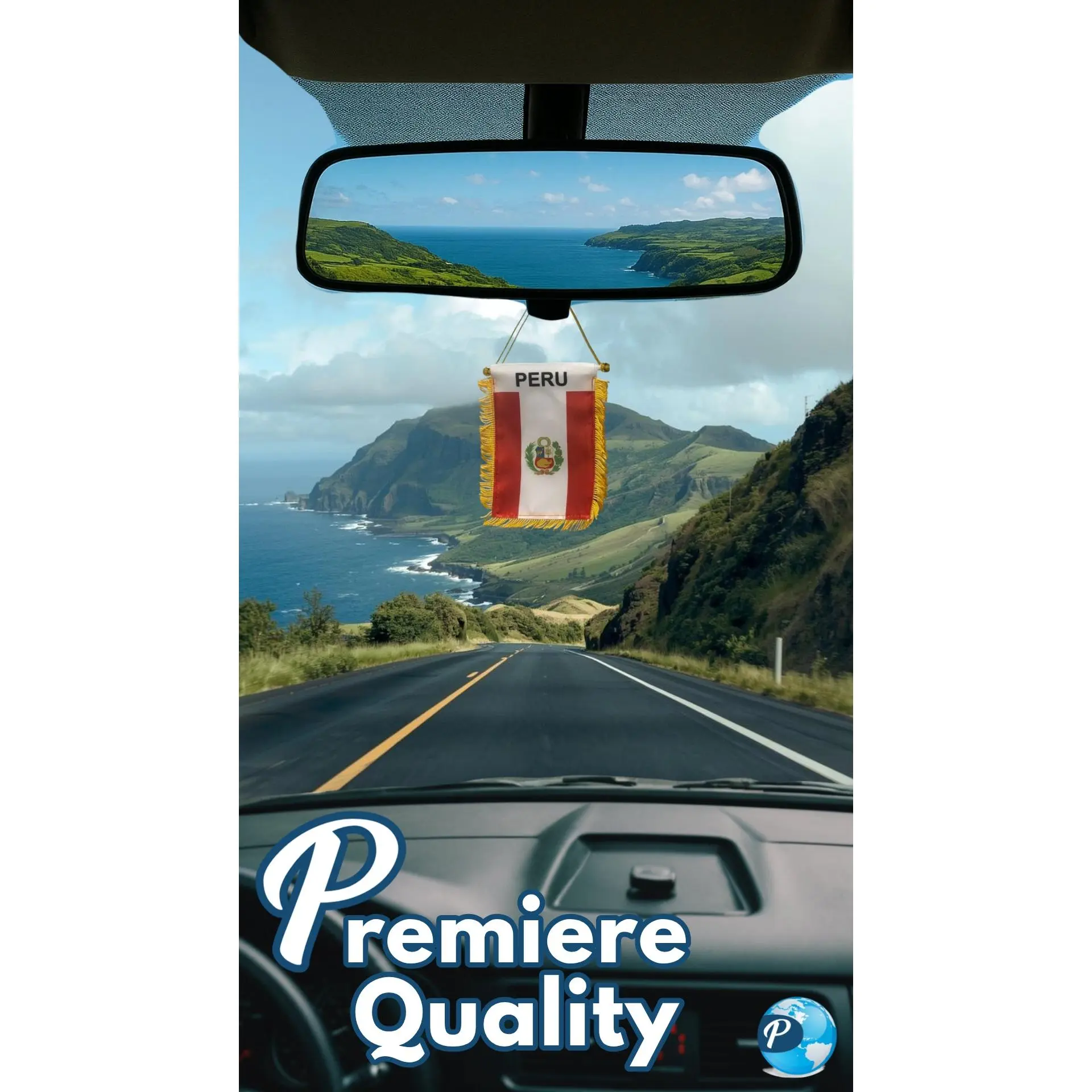 Peru Mini Banner Flag