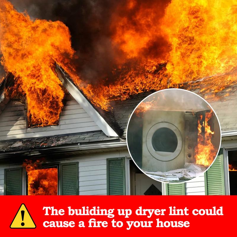 30 Feet Pro Dryer Vent Cleaner Kit, Ultra-Flexible Lint Brush with Drill Attachment for Speedy Cleaning, Power Up Your Dryer Efficiency With or Without a Drill