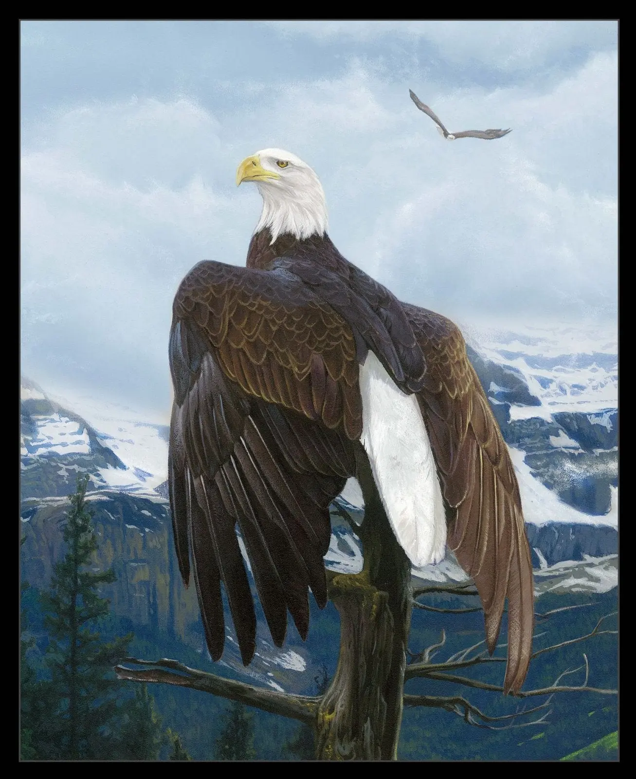 Wings of Pride Black 36" Wide Cotton Fabric Panel