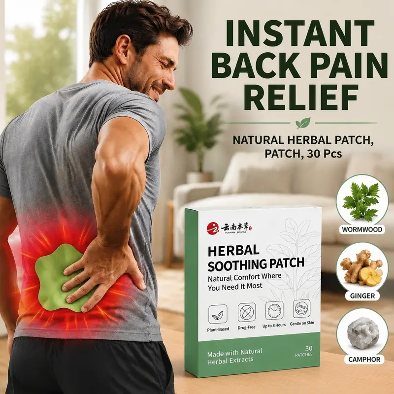 30-Pack Heatable Herbal Blend Heat Patches - Non-Toxic, Anti-Allergic, Skin-Friendly Back Pain Relief for Active Adults, Drivers - Multi Pack for Physical Activity, Relaxing Home & Travel Use