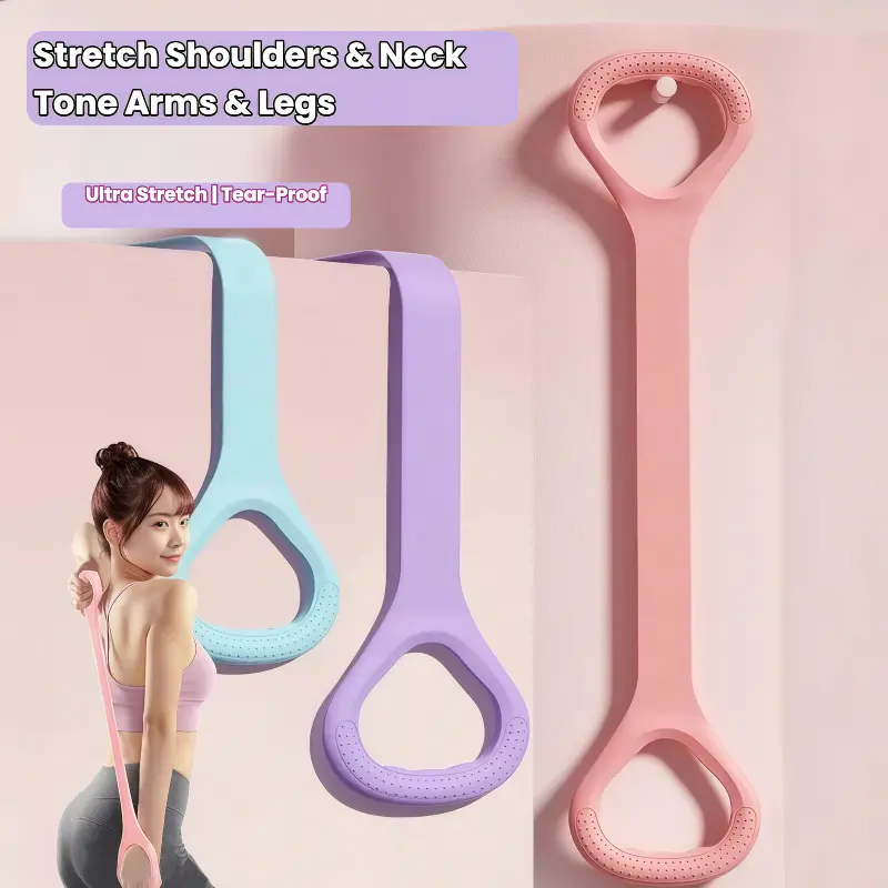 High Strength Silicone Resistance Band Portable Home Gym Workout Band for Women