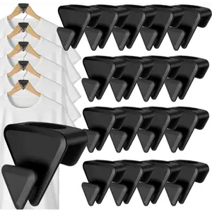 24 Pcs Space-Saving Clothes Hanger Hooks - Hanger Hooks for Closets, Space Saving Hangers for Clothes Hanger Connector Hooks (Triangle)