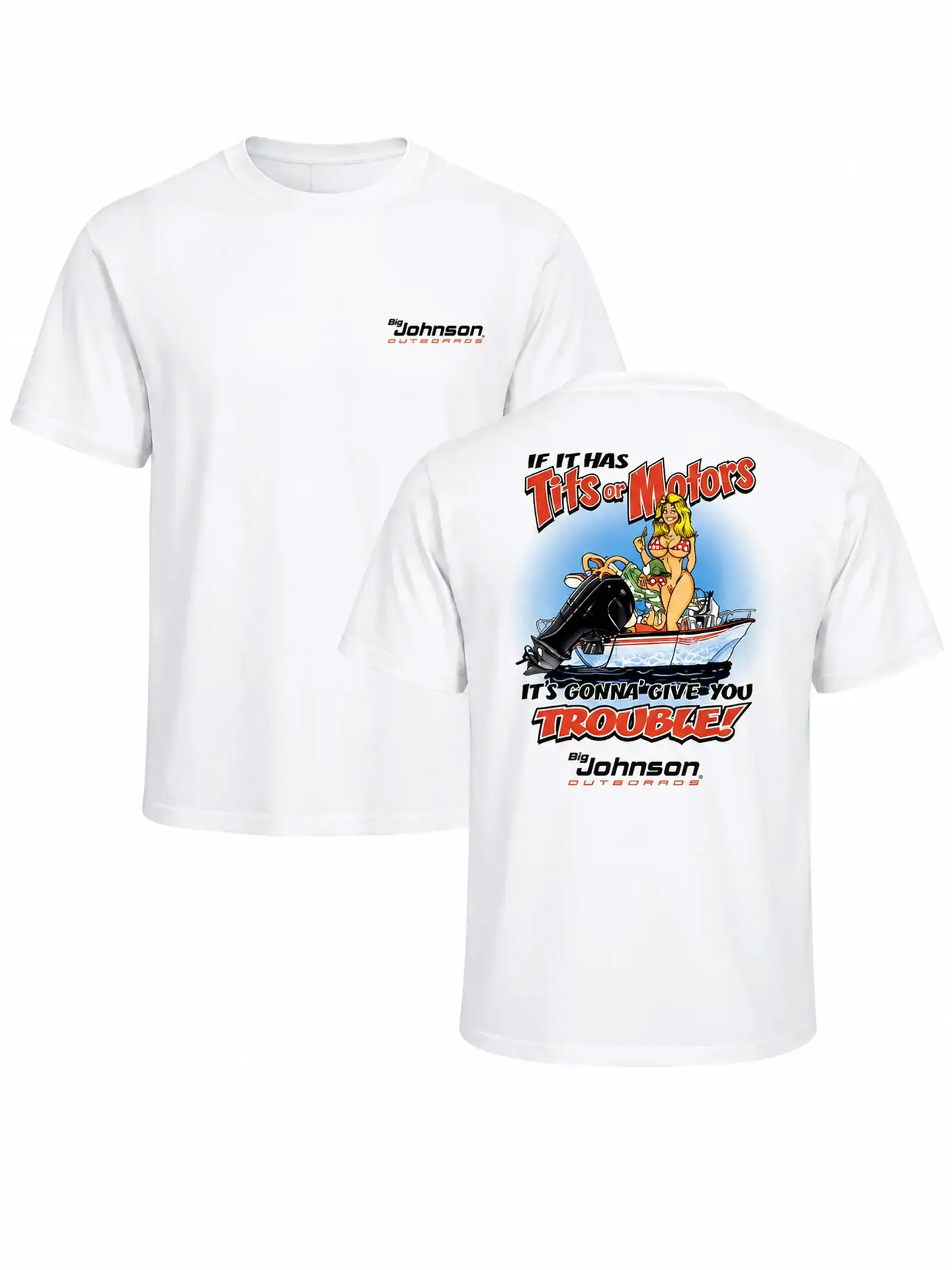 Women's Classic Round Neck Short Sleeve Cotton T-Shirt - Unisex Streetwear 2-Sided Retro Funny Boating Graphic, Casual Loose Fit Soft Fabric Outdoor Sports Top, Tshirt, Clothes, Shortsleeve