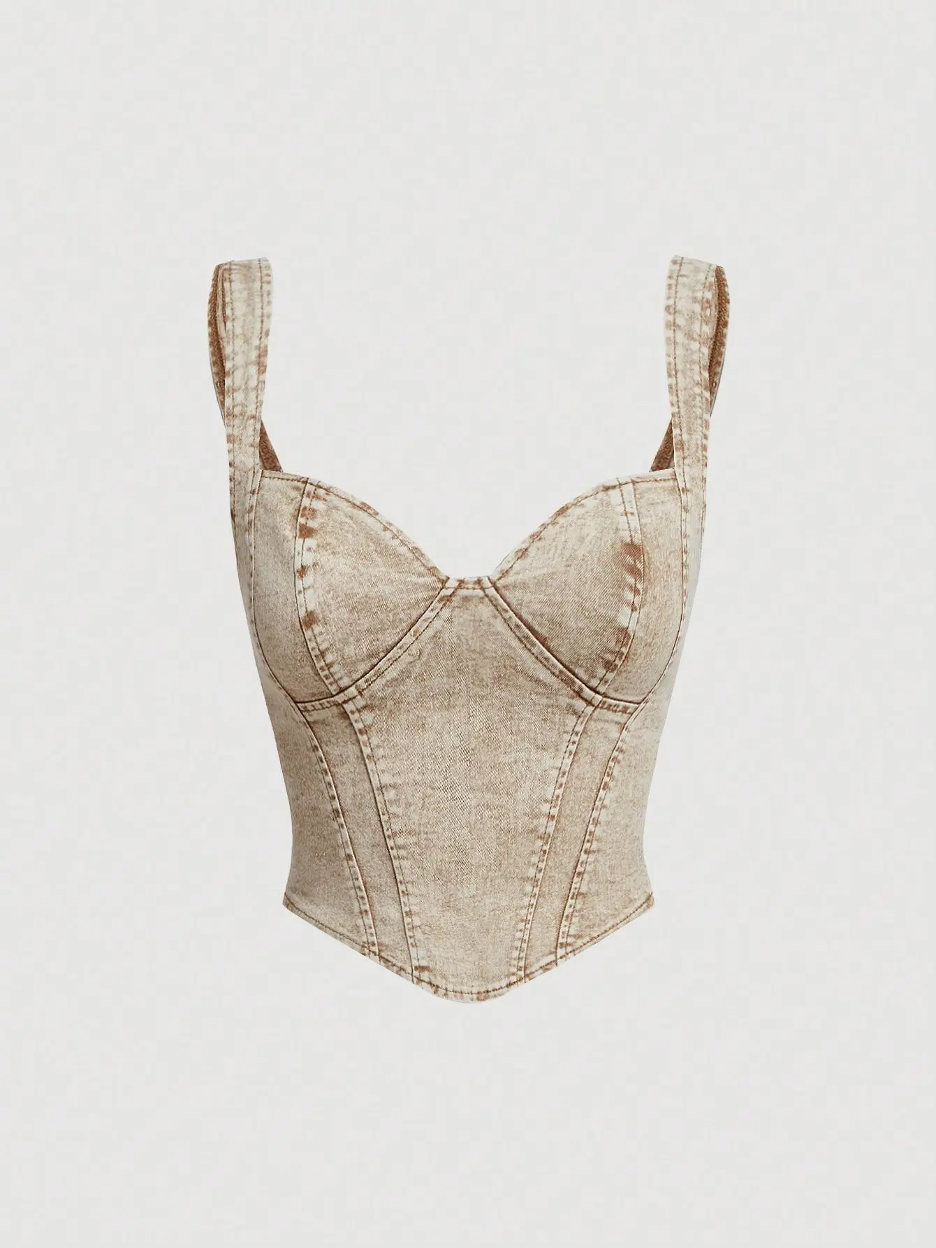 Women'S Vintage Denim Crop Top Bustier