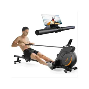 superior quality  UPGO Magnetic Rowing hine 350 LB Weight Capacity 8 Level Resistance Foldable Rower for Home Use with LCD Monitor Tablet Holder and Comfortable Seat Cushion