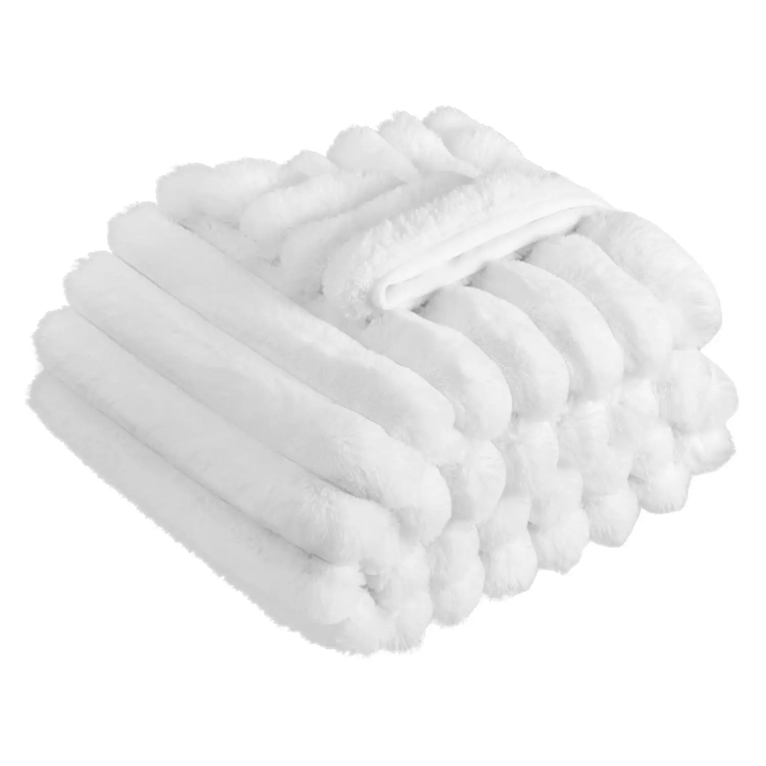 【SummerFinds】VEVOR Throw Blanket,  50 x 60 Inches / 1270 x 1524 mm, Faux Fur Cozy Throw Blankets, Cute Small Fuzzy Throws, Lightweight Super Soft Bed Blanket, Ideal for Couch, Sofa, Bedroom, White
