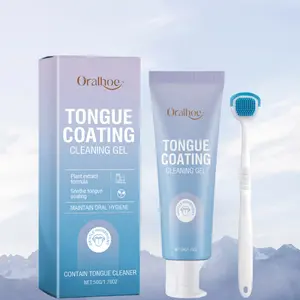 Tongue Cleansing Gel with Tongue Scraper, Oral Care Gel for Freshing Breath, Daily Oral Care Product for Adults, Oral Cleaning Product, Tongue Cleaning Kit