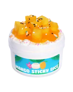 OG Slimes Mango Sticky Rice - 7 oz White Glue Bingsu x Jelly Cube Slime