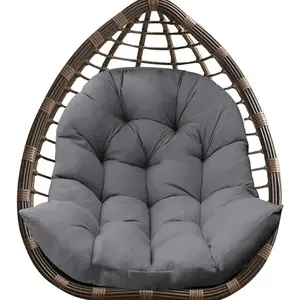 Egg chair cushion, waterproof outdoor replacement egg cushions, patio chair cushions for outdoor furniture, thickened hanging chair cushion, 35×47×7 inches (gray)