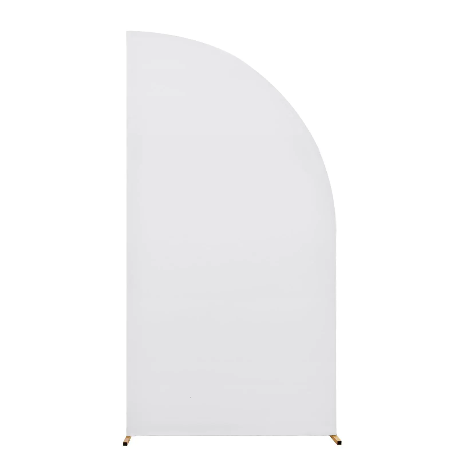 Stretchy Spandex Half-Moon Wedding Arch Cover - Smooth, No Visible Seams, No Uneven Edges, Fitted Backdrop Fabric, Double-Sided, Reusable, Resists Fading, Fairy Ornaments Compatible, DIY-Friendly Indoor Furniture Decoration for Wedding Ceremony, Party, Lo