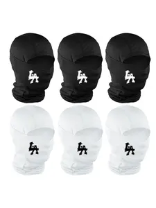 Letter La Print Ski Mask for Men & Women, Woven Fabric Loose-Fit Design, Ideal for All-Season Outdoor Sports Activities