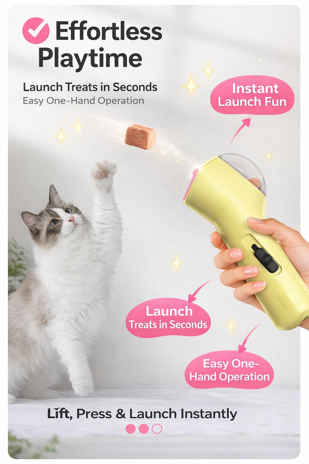 Interactive Pet Treat Launcher – Handheld Press-to-Launch Snack Shooter Toy for small big Dogs & adult cat , Fun Training & Enrichment Play, cat snacktime Interactive Pet Treat Launcher – Handheld Press-to-Launch Snack Shooter Toy for small big Dogs & adult cat , Fun Training & Enrichment Play, cat snacktime