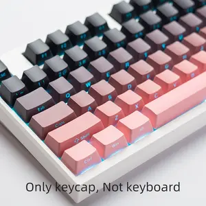 Blackberry side engraved keycaps side engraved translucent keycaps, Keyboard Keycap, gradient color, OEM height, PBT material, compatible with 6.25U space 61 64 68 75 81 84 87 98 99 100 104 108