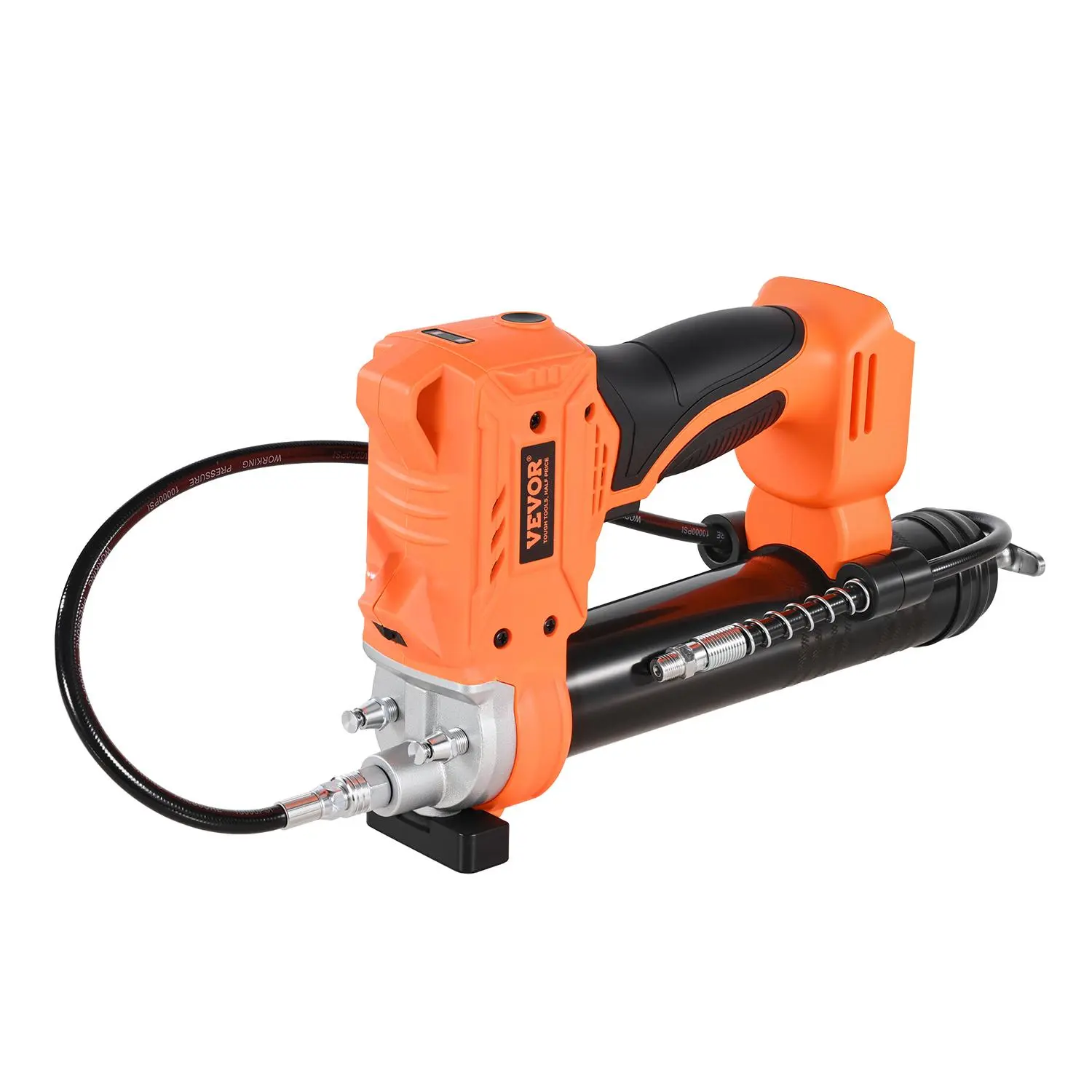 【summerfinds】VEVOR Cordless Grease Gun, 8000 PSI Max Pressure, Battery Operated Grease Gun with LED Light & 35.4-inch Long Hose, Compatible with 18V Makita Batteries, For Greasing Vehicles or Machines(Tool Only)
