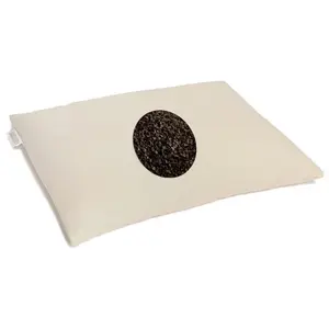 Living Health Products Buck-sbk-02 Buckwheat Pillow - buckwheat hull support pillow off white /cream Organic Buckwheat Pillow - Standard Size (14x 19'')''