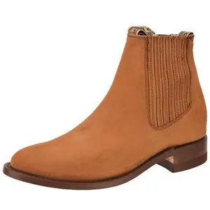 Botines Charros Miel para Hombre – Bota Ankle de Piel