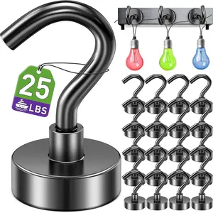 Magnetic Hooks 30lbs Magnet Hooks for Hanging, Removable Hooks, Durable Magnet Hooks for Home Kitchen Office School Warehouse