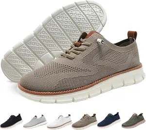 Breeze Shoes for Men Oxfords, Business Casual Shoes Breathable, Loafers Lace-Up Lightweight Sneakers Walking Footwear