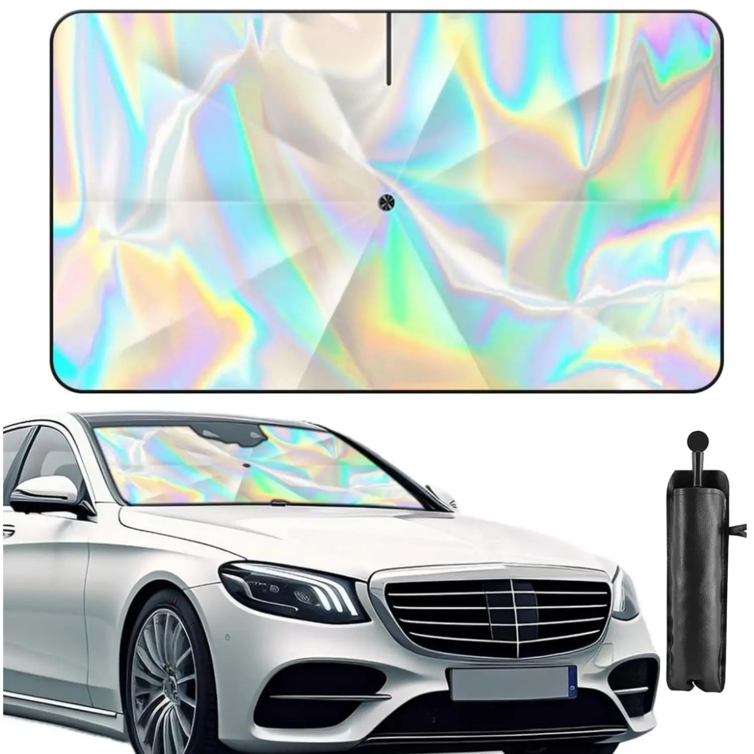 Foldable Car Windshield Sun Shade, 360° Rotating Sun Shade, Car Front Window Sun Proof Accessories