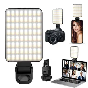 Magnetic Selfie Light, LED Fill Light, 128 LED Portable Light with 3 Light Modes, 2000mAh Rechargeable Video Light for Phone, Camera, Laptop, iPad, Light for Phone for Selfie, Video Conference Photography Lighting Kit