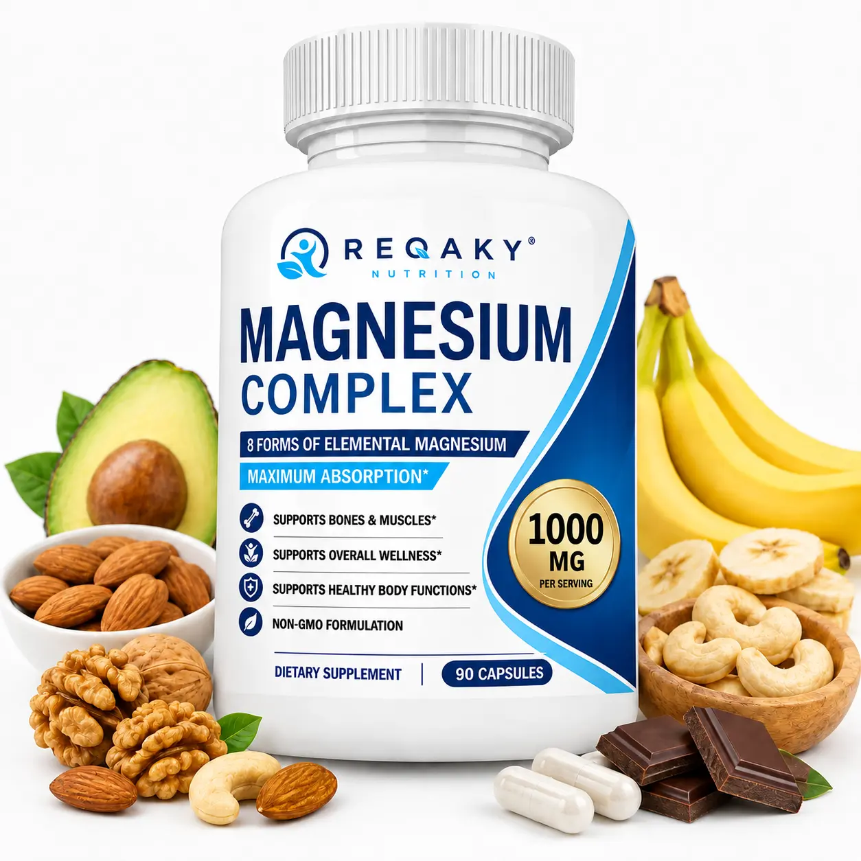 Magnesium Complex Supplement with 8 Essential Magnesium Forms for Fitness Support