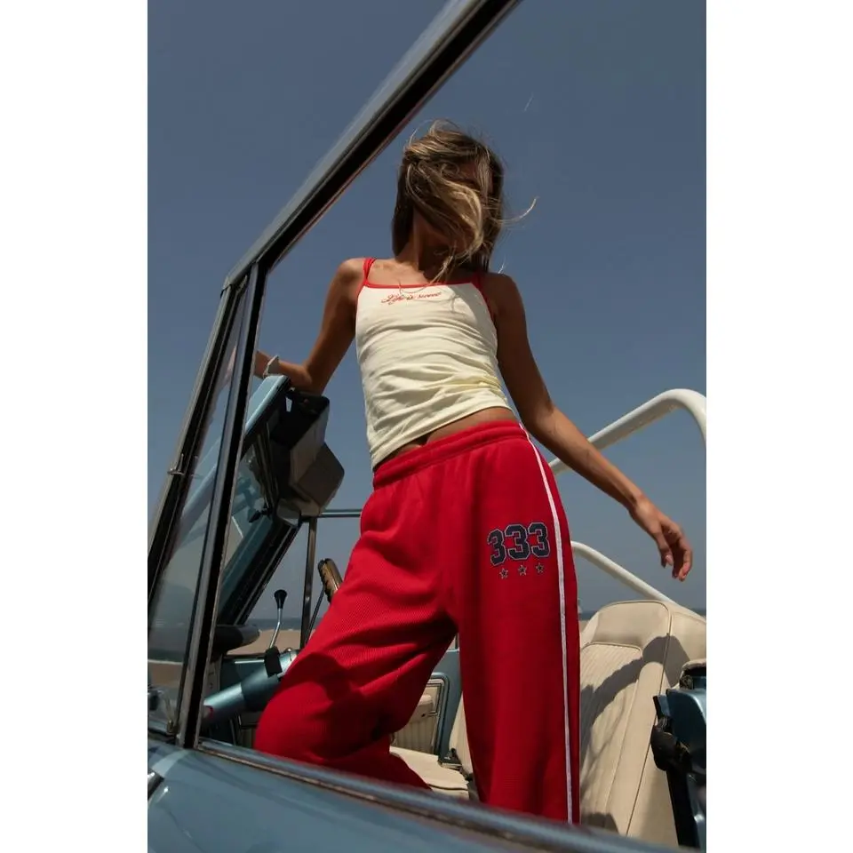 333 Waffle Wide Leg Sweat Pants
