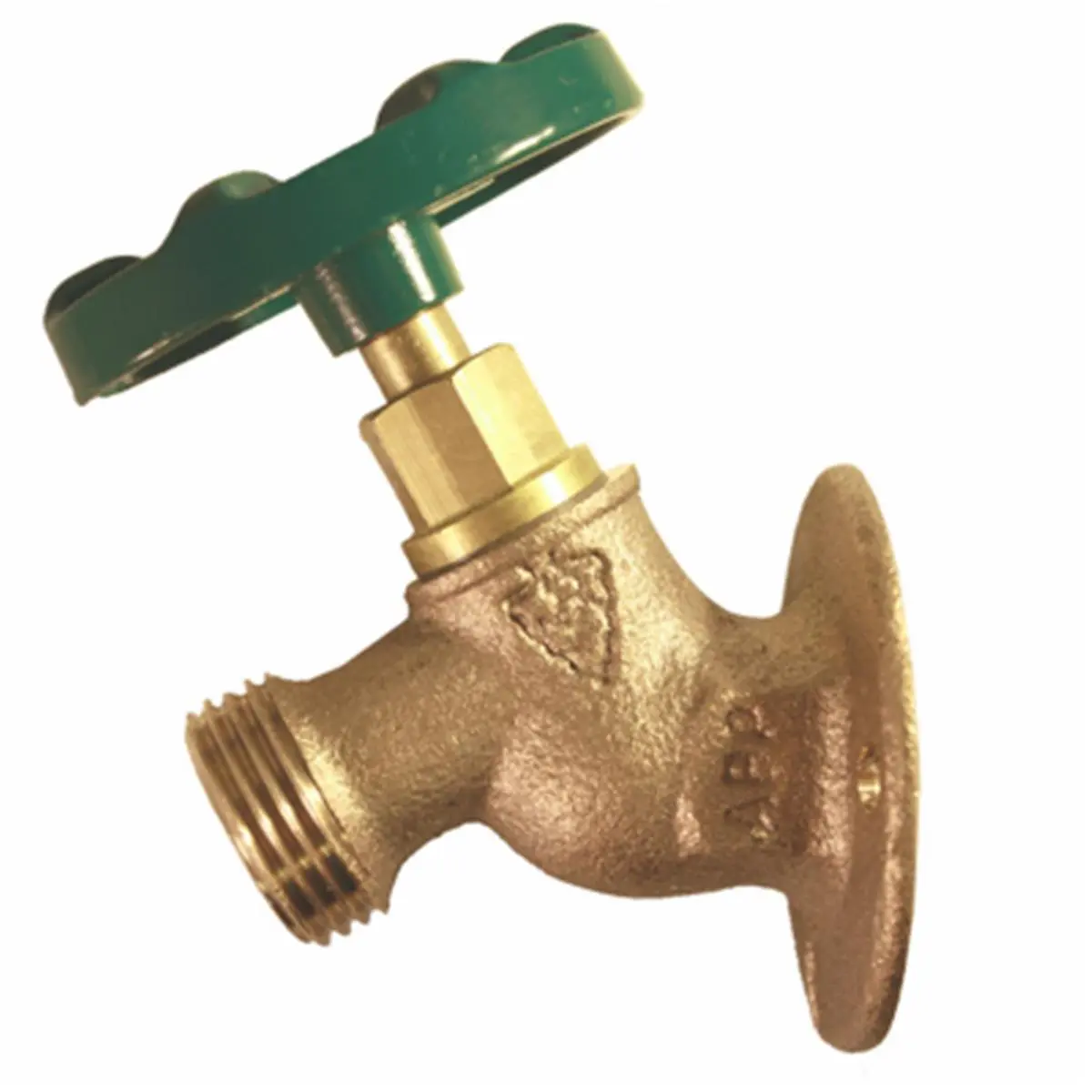 212 MAIN Red Brass Lead-Free Sill Faucet - 0.5 in. Female Iron Pipe Female Threads, 0.75 in. Hose Connector, Oval Handle, Solid Flange, All Seasons Household Appliance Part