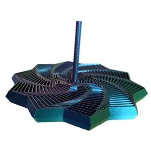 7" Large 3D Print Fidget Expandable Multi Color (blue, yellow, fuchsia) Star with Handle for Stress Relief or Fun Desk Toy Adult Child Gift #8