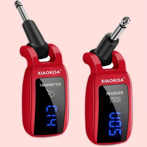Wireless Guitar System UHF Wireless Transmitter Receiver with Stable Connection for Electric Guitar Bass Acoustic Guitar, Portable Guitar Accessories