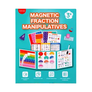 Magnetic Fraction Manipulatives-Visual Hands-On Math Teaching Tools for Classroom & Homeschool | Interactive Fractions Book for Kids | Elementary School Math Supplies,Educational Math Gift for Kids Learning Material