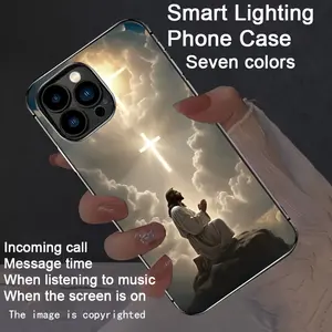 Wishing Light Colorful Glow-in-the-Dark Smart Illuminated Phone Case, New Dazzling and Trendy, Suitable for iPhone 17/Air/16 Pro Max/16e/iPhone 15 Pro Max/iPhone 14 Pro Max/Plus/13/12. Features include smart voice control, dazzling illumination, and drop