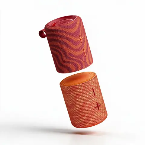 Stromberg - Mega-Twin 2-in-1 Portable Bluetooth Speaker, Magnetic Union, 20W RMS Power, 11-Hour Playtime, Stereo Sound, Lava