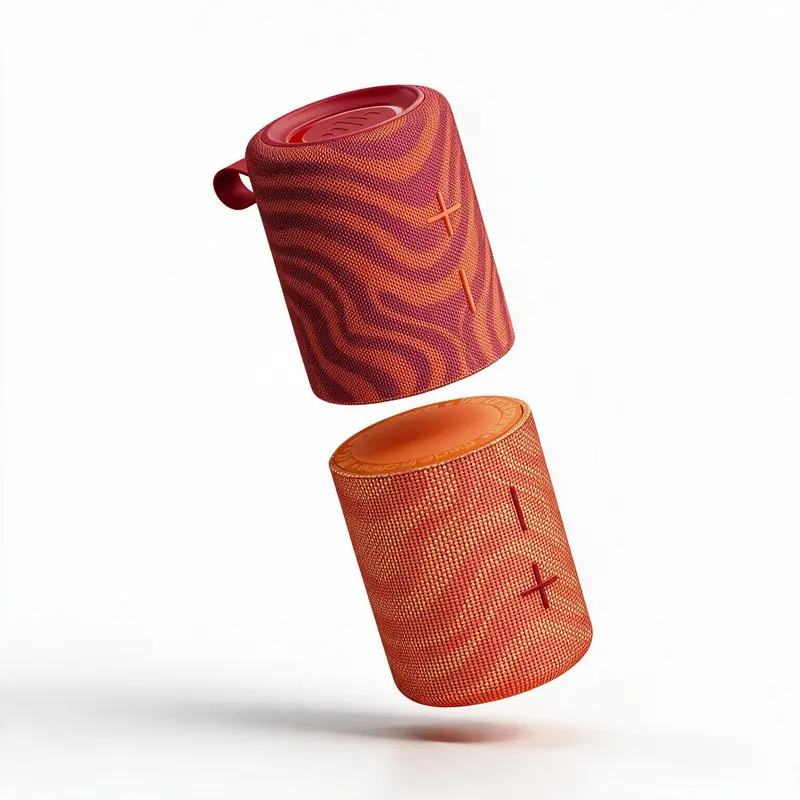 Stromberg - Mega-Twin 2-in-1 Portable Bluetooth Speaker, Magnetic Union, 20W RMS Power, 11-Hour Playtime, Stereo Sound, Lava